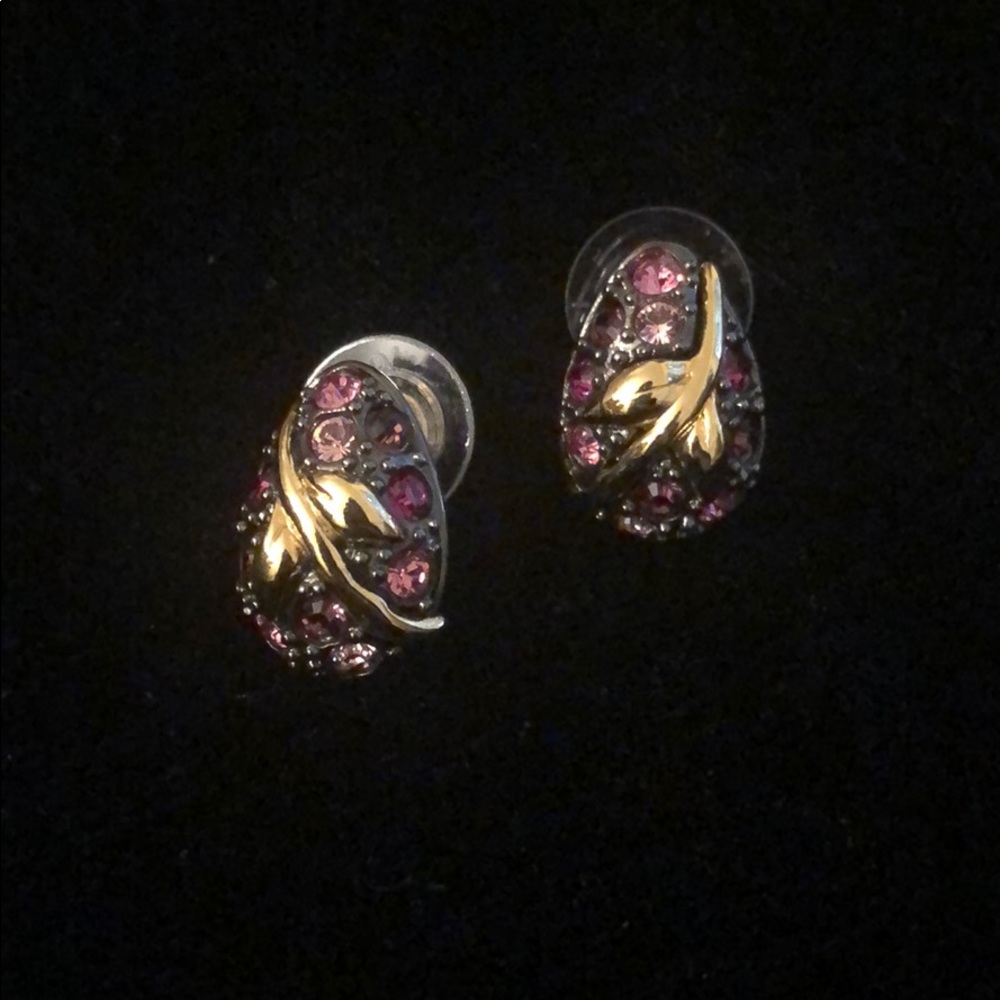 Joan Rivers Pink Gem Earrings